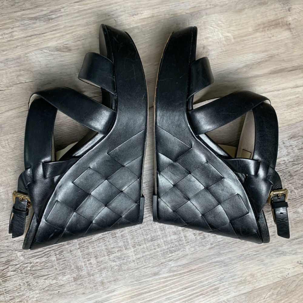 Michael Kors Black Wedge Sandals - Picture 4 of 6
